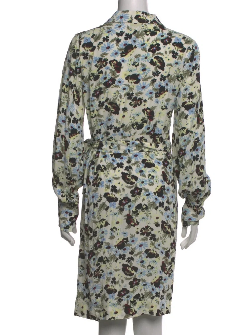 GANNI 🖤 Printed Crepe Wrap Dress